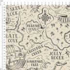 Neverland Map Beige Fabric