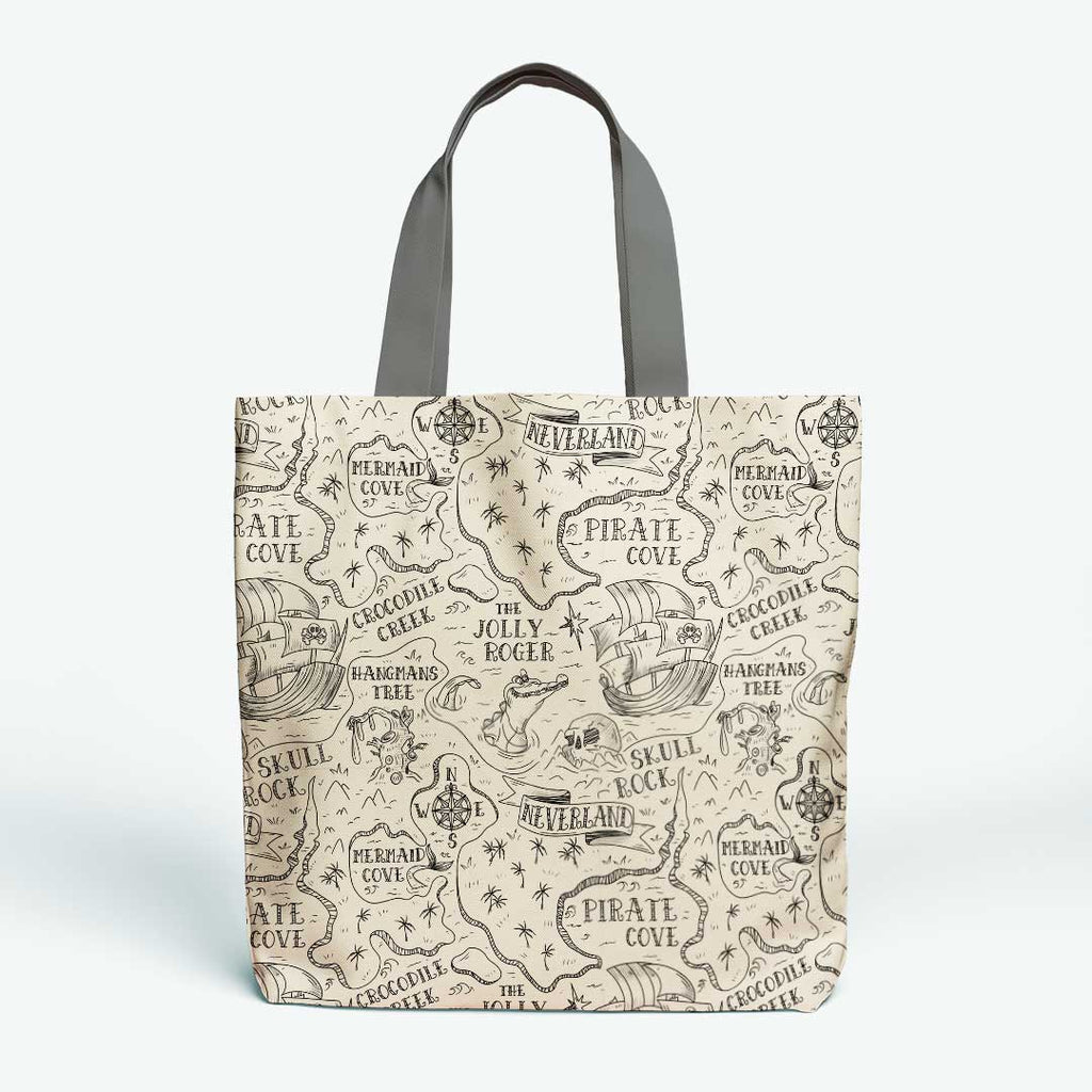 Neverland Map Beige Fabric