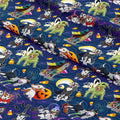 Nightmare Pups Navy Fabric