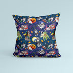 Nightmare Pups Navy Fabric