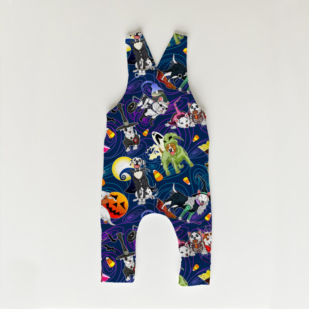 Nightmare Pups Navy Fabric