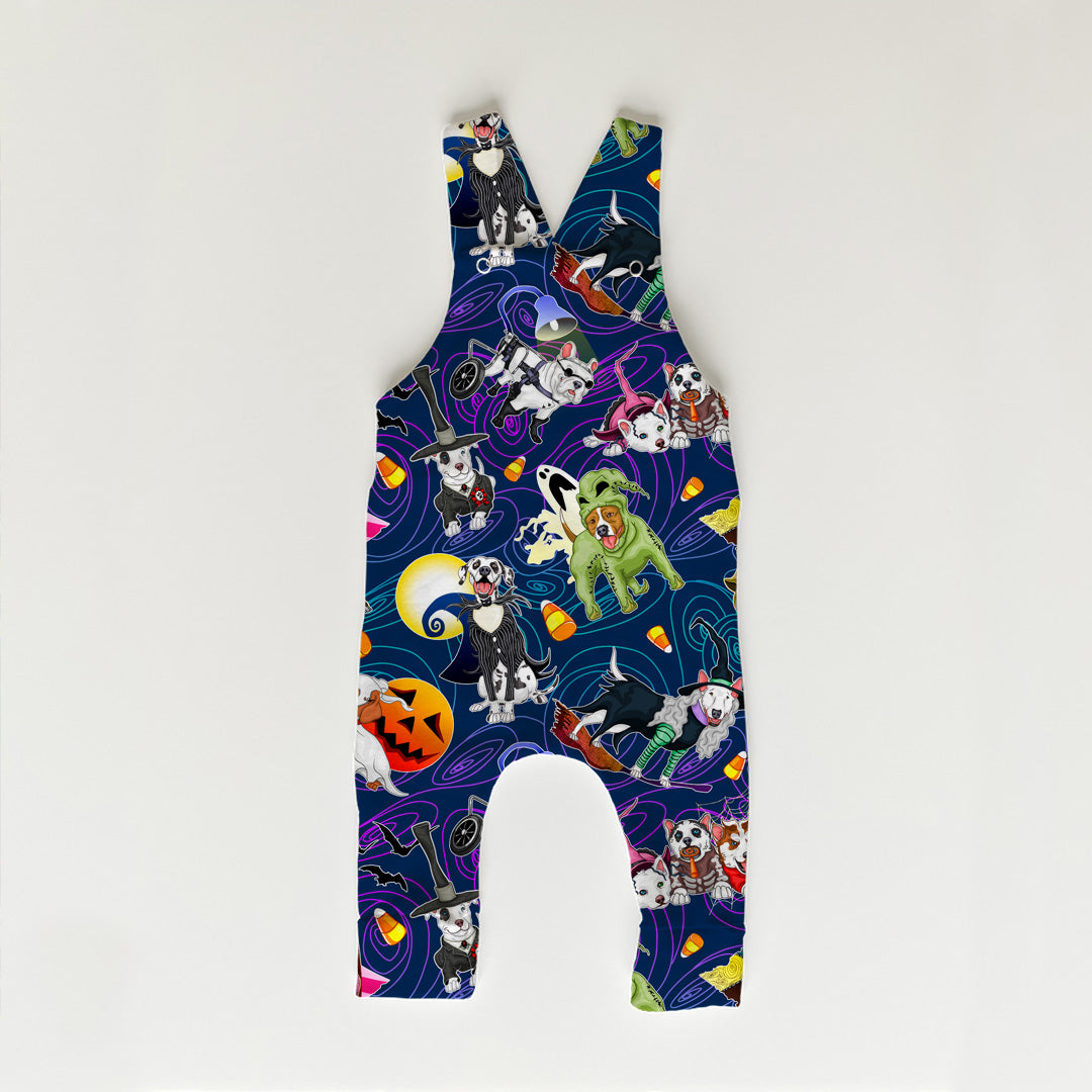 Nightmare Pups Navy Fabric