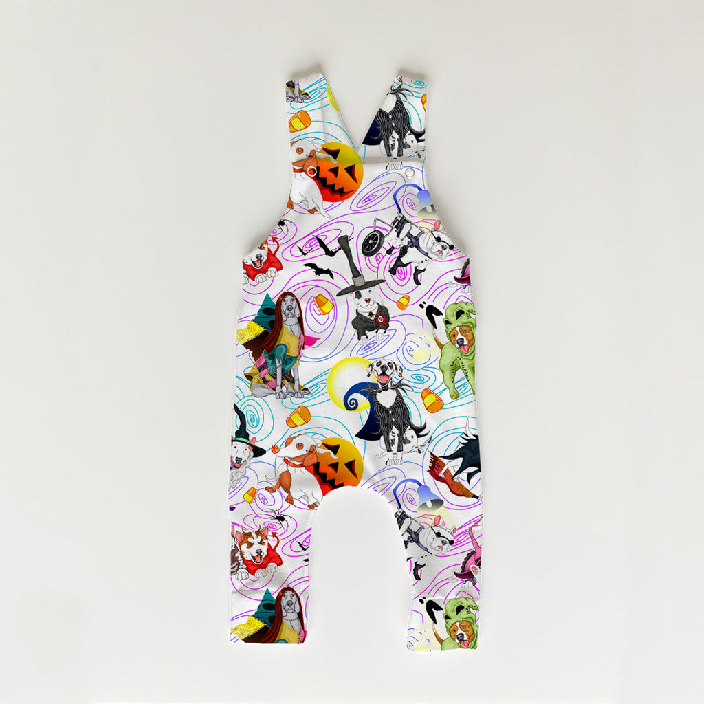 Nightmare Pups White Fabric