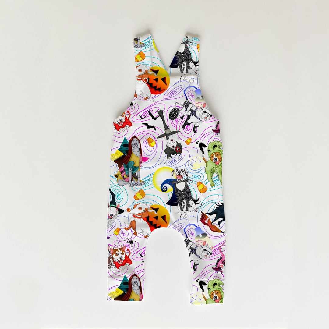 Nightmare Pups White Fabric