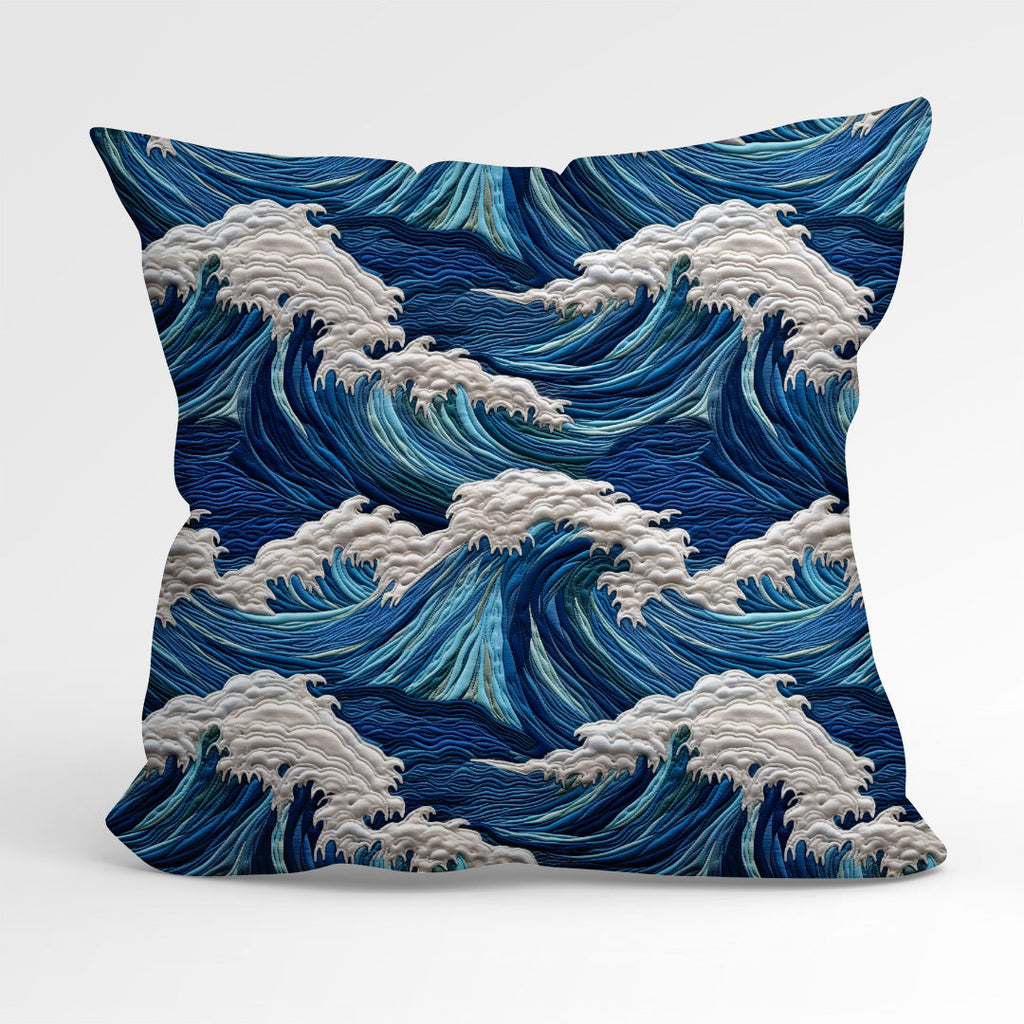 Ocean Waves Embroidery Fabric