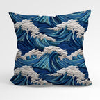 Ocean Waves Embroidery Fabric