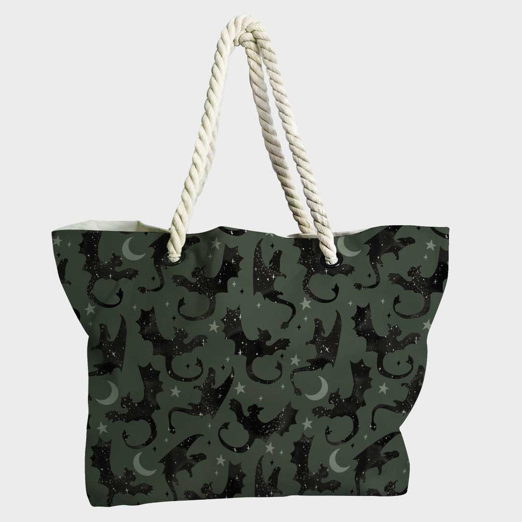Olive Dragons Fabric
