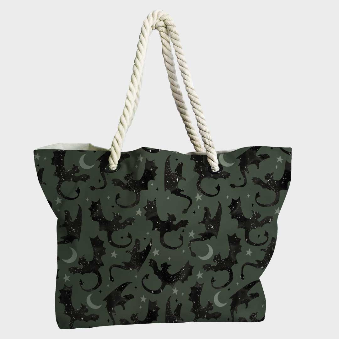 Olive Dragons Fabric
