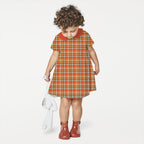 Orange Plaid Fabric 403