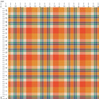 Orange Plaid Fabric 403