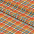 Orange Plaid Fabric 403