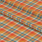 Orange Plaid Fabric 403