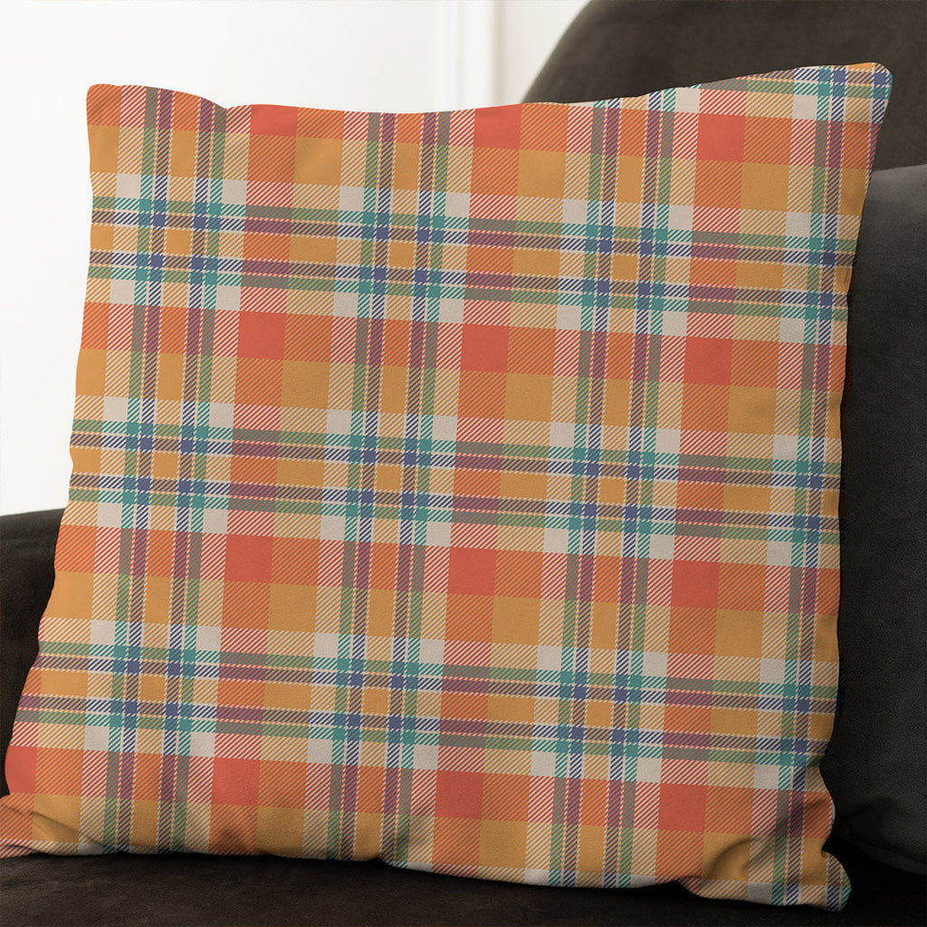 Orange Plaid Fabric 403