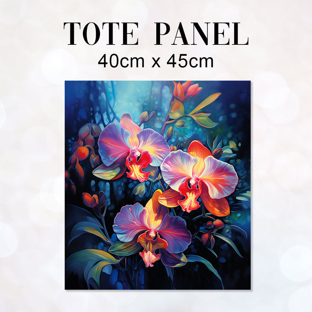 TOTE Orchids Fabric Bag Panel