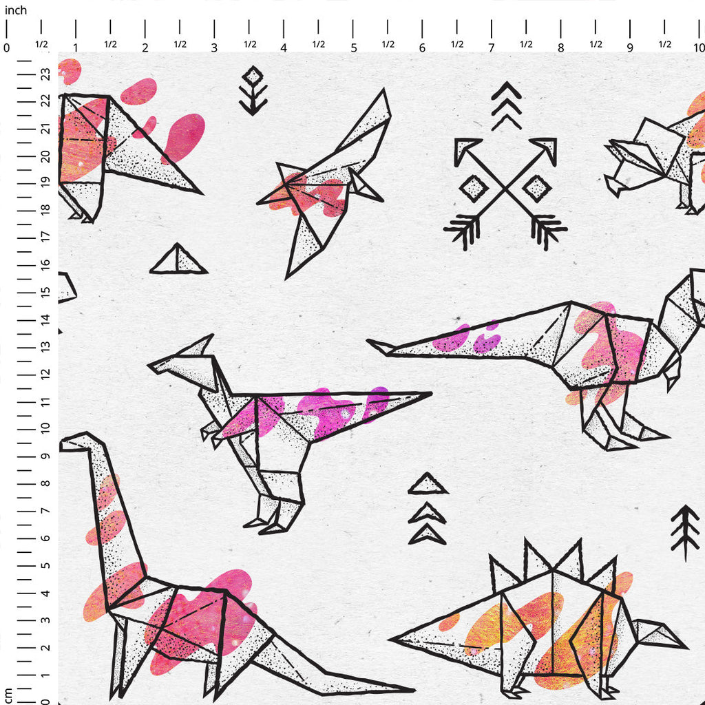 Origami Dinos Fabric