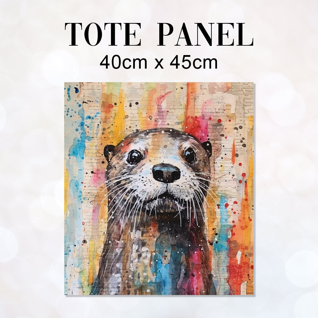TOTE Otter Collage 2 Fabric Bag Panel TP-193
