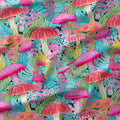 Spring Bright Mushrooms Fabric