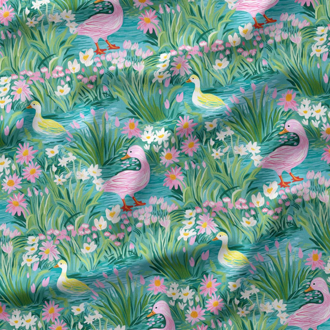 Spring Ducks Fabric