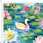Spring Lilly Pond Fabric
