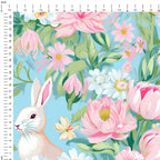 Spring Pastel Rabbit Fabric