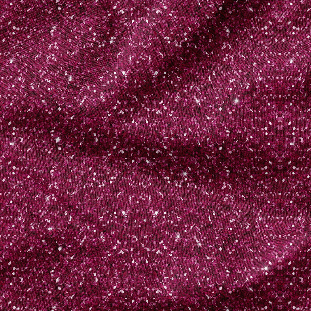 Dark Pink Glitter Fabric