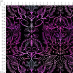 Hummingbirds Lace Black & Pink Fabric