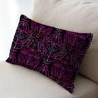 Hummingbirds Lace Black & Pink Fabric