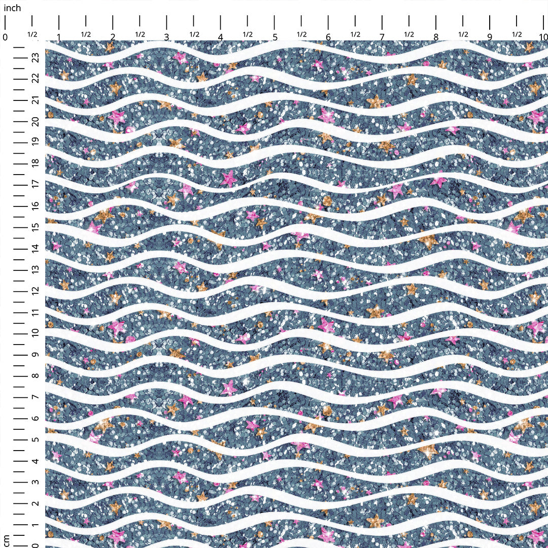 LOL Mermaid Party Waves Fabric