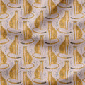 Orange Leopards Fabric