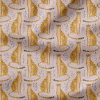 Orange Leopards Fabric