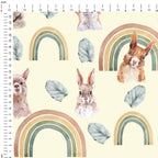 Rainbow Animals Fabric