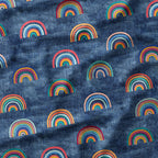 Rainbow Denim Fabric