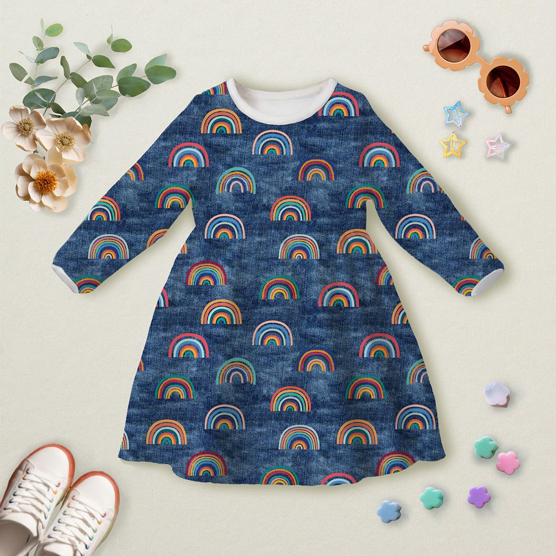 Rainbow Denim Fabric