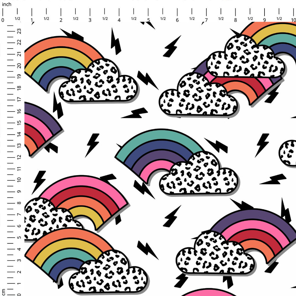 Rainbow Leopard Fabric