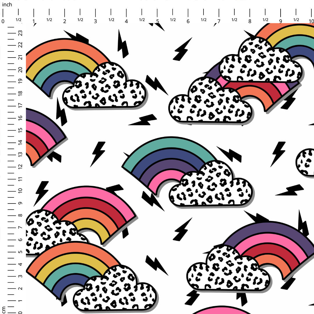 Rainbow Leopard Fabric