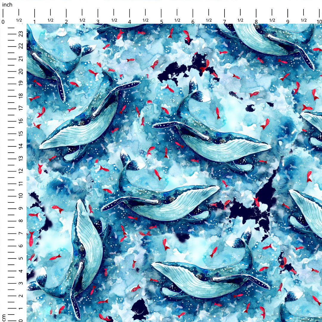 Whales Fabric