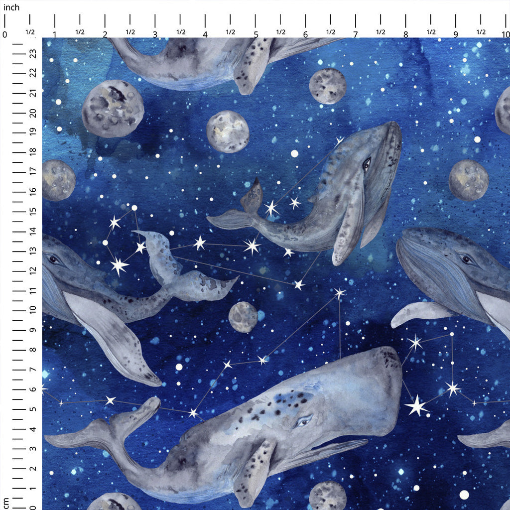 Whales Constellation Fabric