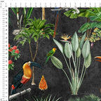 Wild Tropics Black Fabric