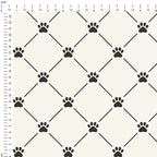 Royal Paw Prints Fabric