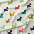 Colourful Westies Fabric