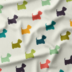 Colourful Westies Fabric