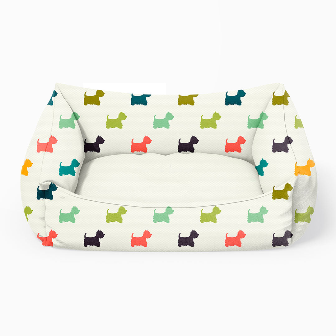 Colourful Westies Fabric