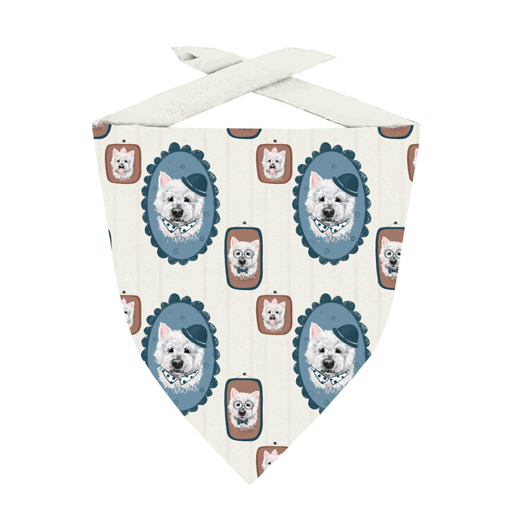 Westie Portraits Fabric