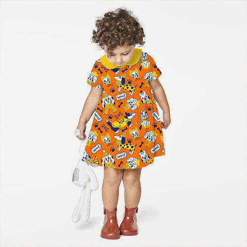Cosy Dogs Orange Fabric