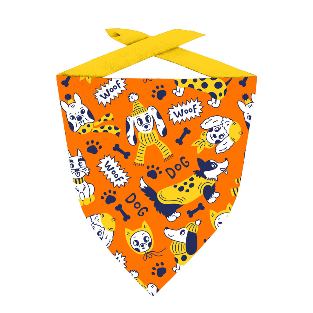 Cosy Dogs Orange Fabric