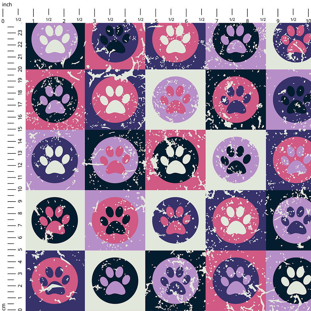 Patchwork Paws Fabric