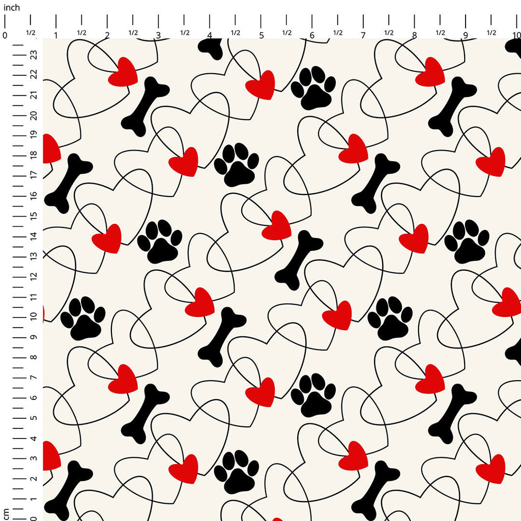 Bones & Hearts Fabric