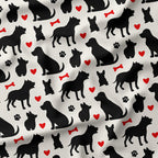 Dog Silhouettes Fabric