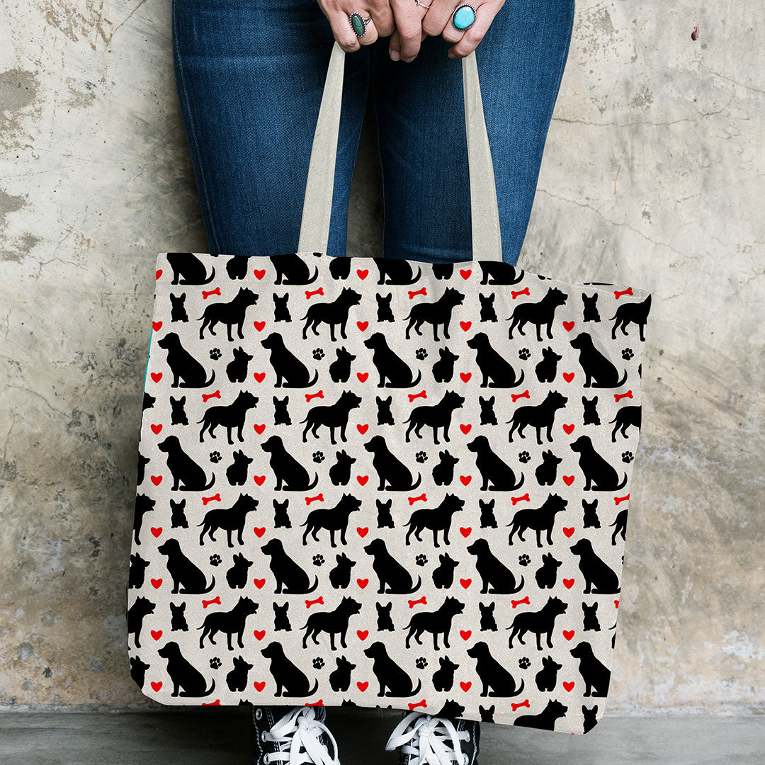 Dog Silhouettes Fabric