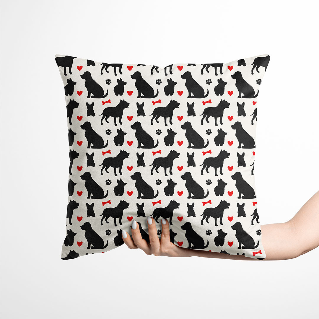 Dog Silhouettes Fabric